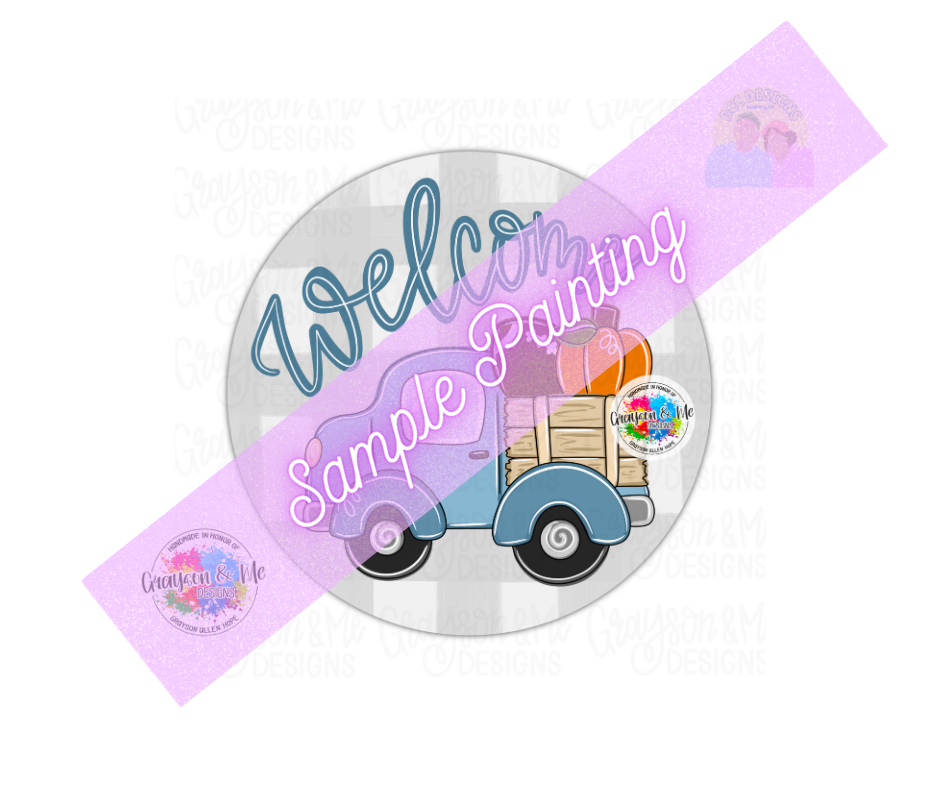 Fall Welcome Round - Laser Ready SVG