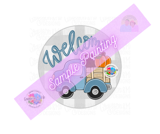 Fall Welcome Round - Laser Ready SVG