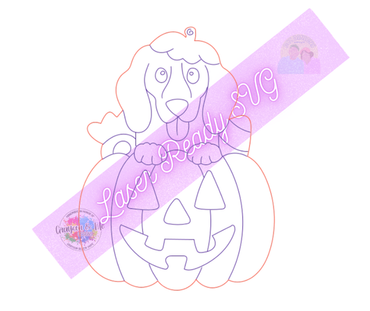 Short Hair Dachshund Pumpkin - Laser Ready SVG