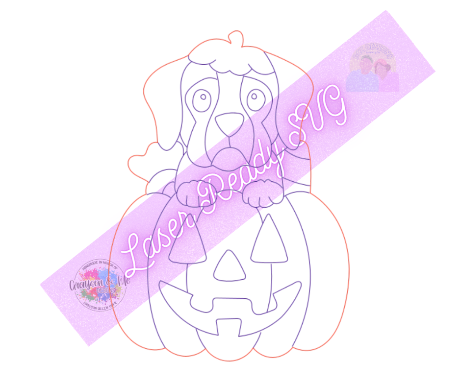 Boxer Pumpkin - Laser Ready SVG