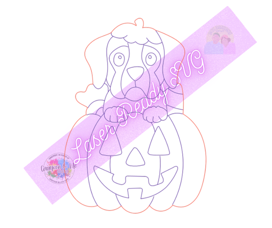 Boxer Pumpkin - Laser Ready SVG