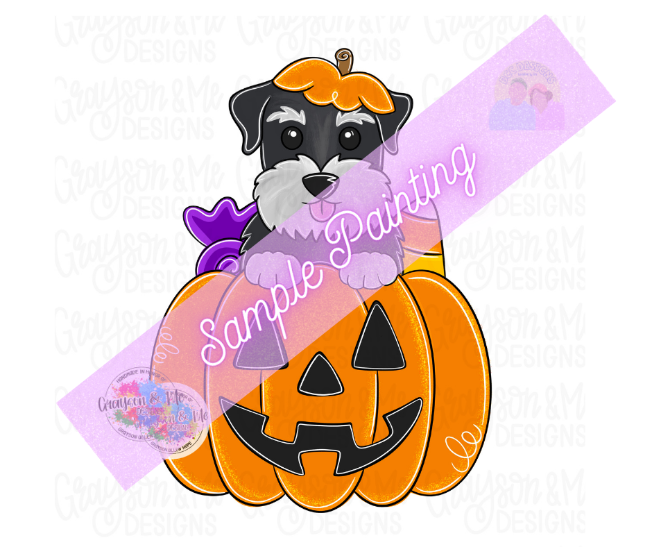Schnauzer Pumpkin - Laser Ready SVG