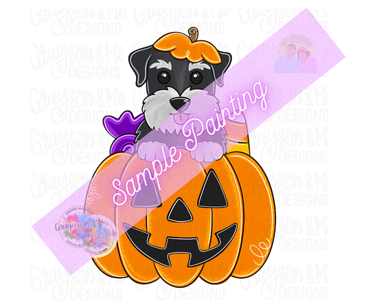 Schnauzer Pumpkin - Laser Ready SVG