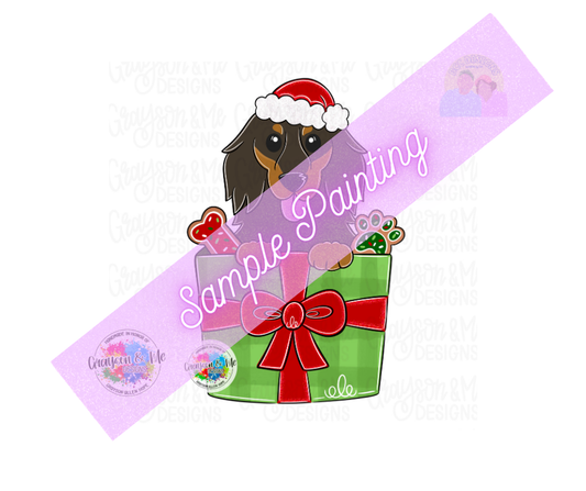Long Haired Dachshund Christmas Gift - Laser Ready SVG