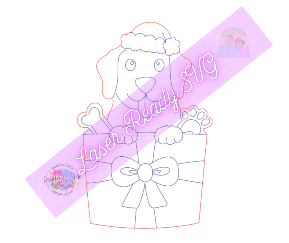 Lab Christmas Gift - Laser Ready SVG