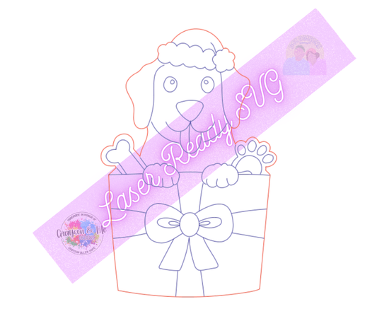 Lab Christmas Gift - Laser Ready SVG