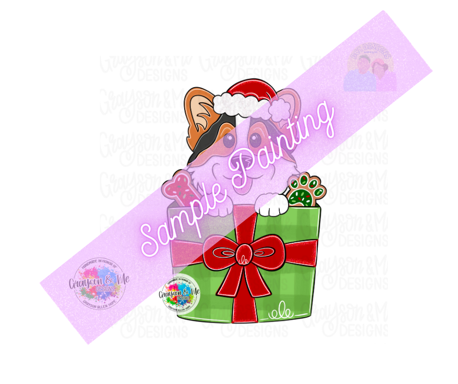 Corgi Christmas Gift - Laser Ready SVG