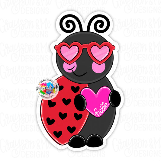 Valentine Lady Bug - Laser Ready SVG