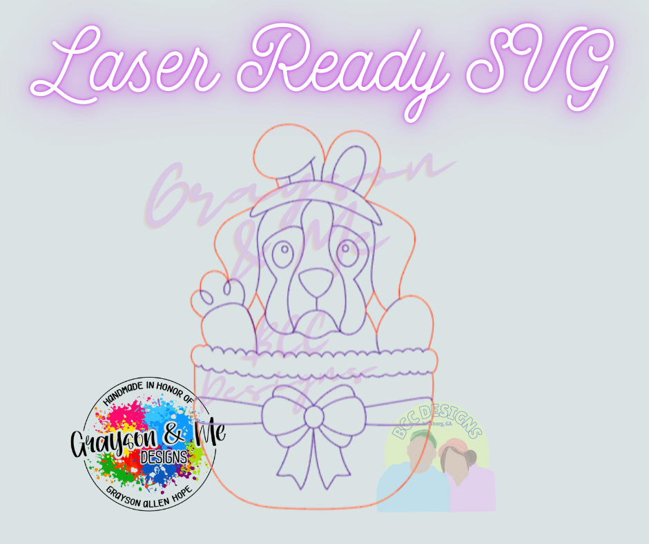Boxer Easter Basket - Laser Ready SVG