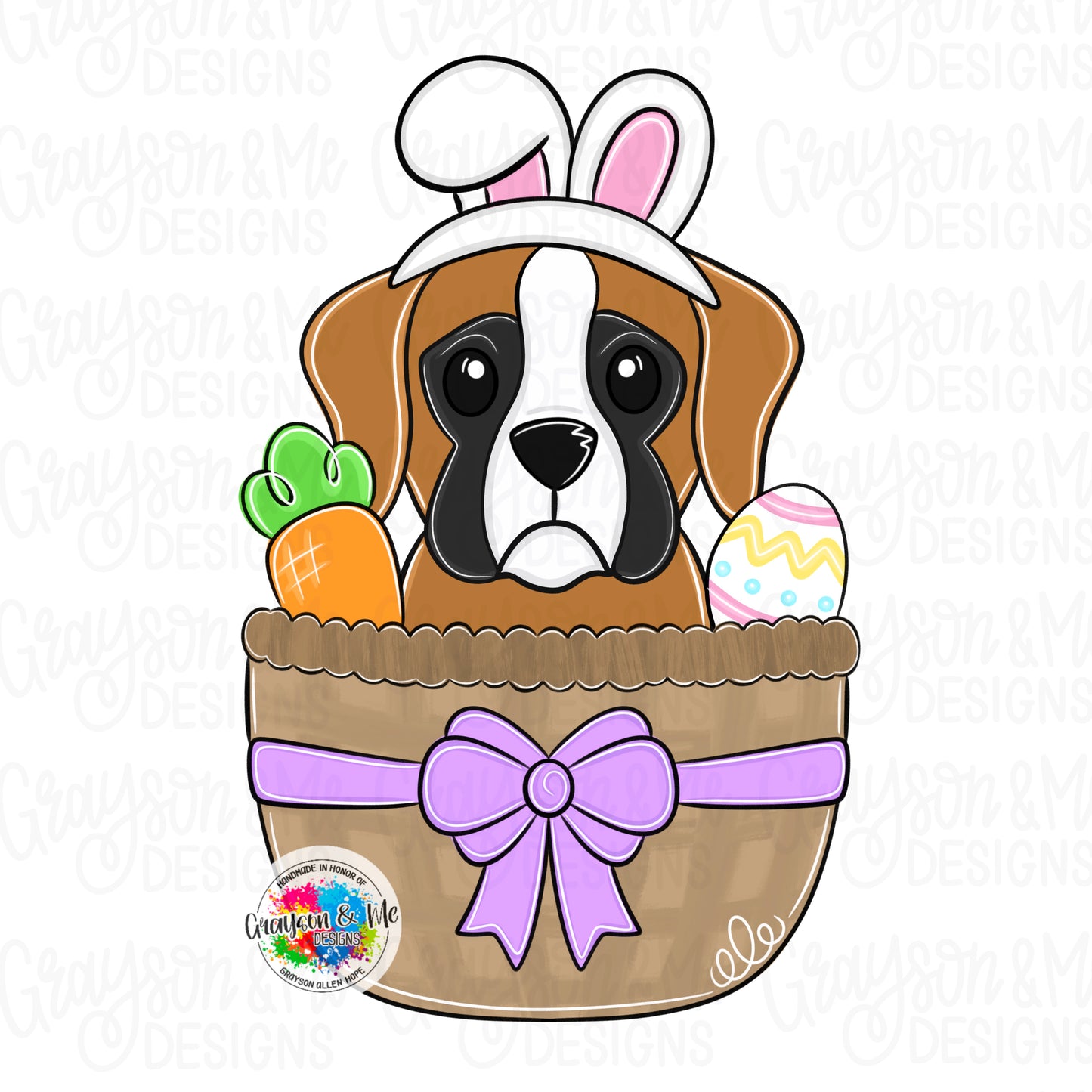 Boxer Easter Basket (GM102)