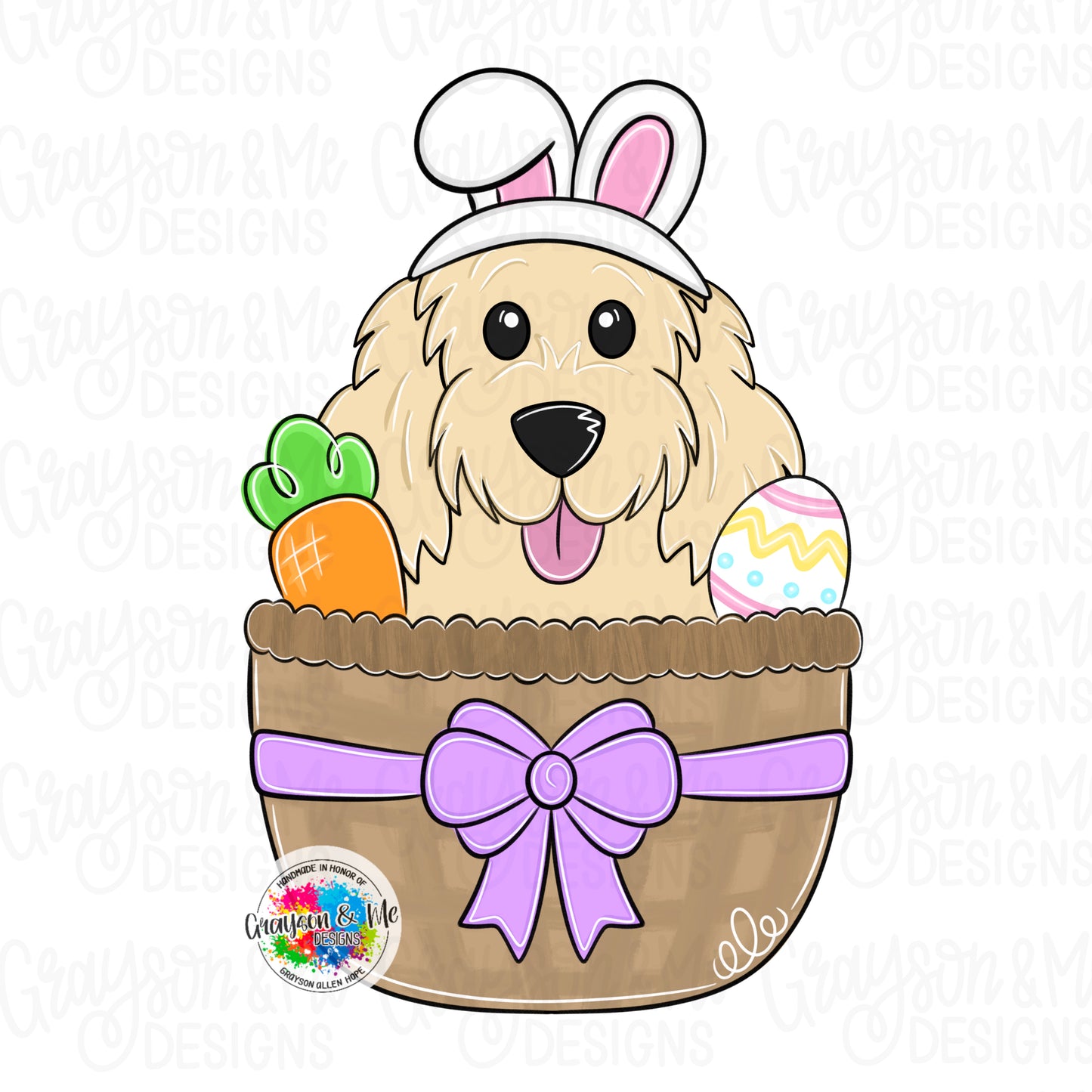 Doodle Easter Basket - Laser Ready SVG