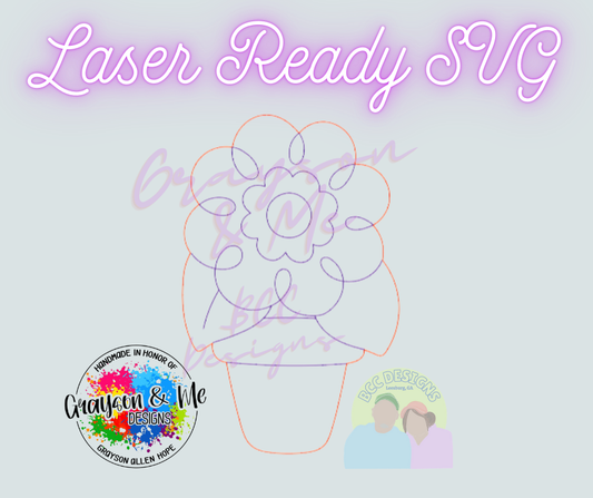 Funky Flower - Laser Ready SVG