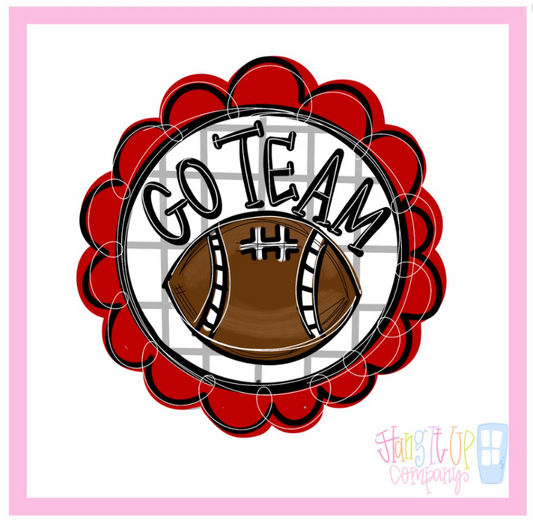 Go Team Football Scallop Round (HC184)