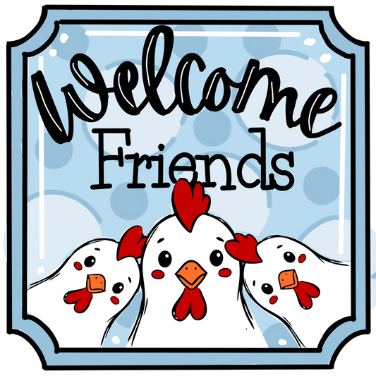 3D Chicken Welcome Plaque (HA001-3D)