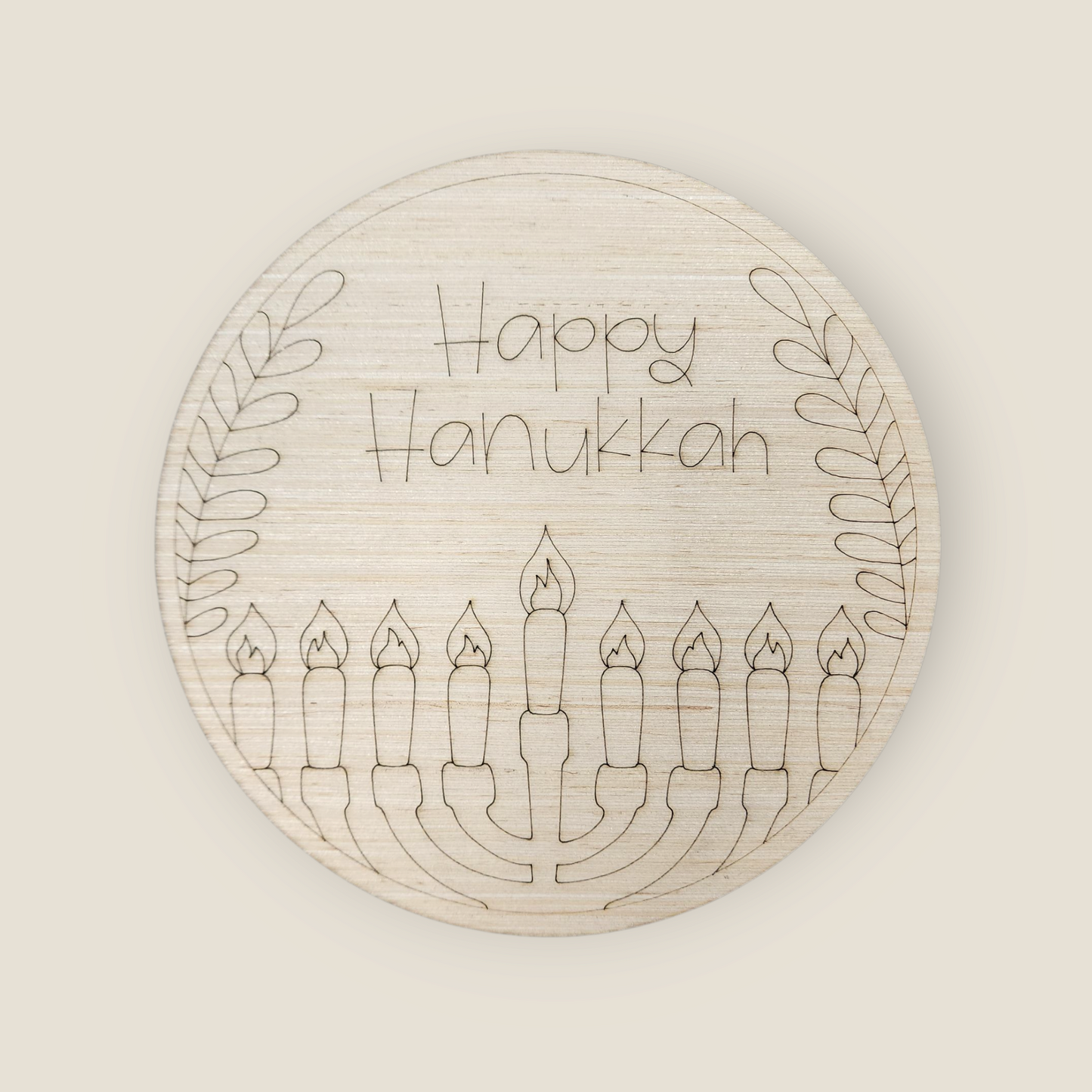 Happy Hanukkah Round (PC036O)