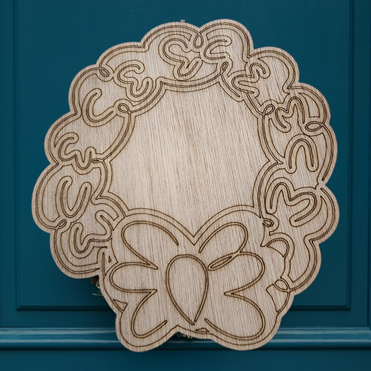 Hang It Up Co - Christmas Wreath Wooden Blank - Door Hanger Blank - Interchangeable Door Hanger Blanks
