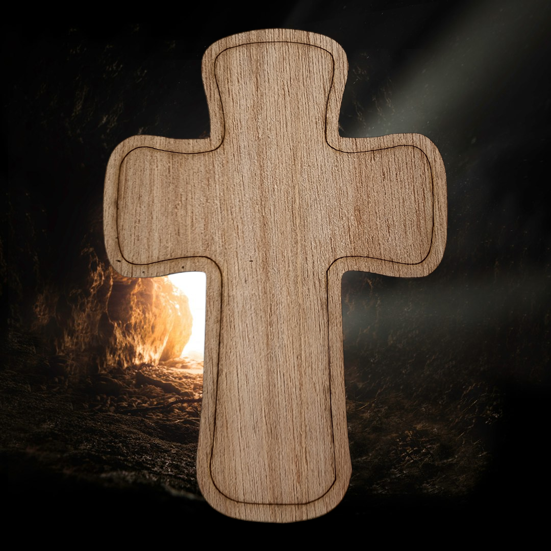 Hang It Up Co - Cross Wooden Blank - Door Hanger Blank - Interchangeable Door Hanger Blank