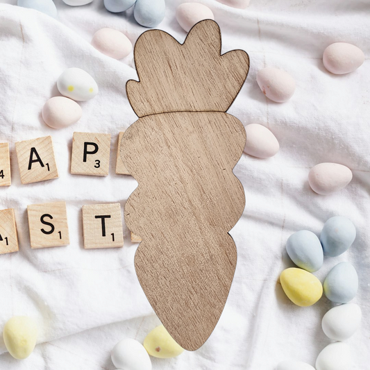 Hang It Up Co - Easter Carrot Wooden Blank - Door Hanger Blank
