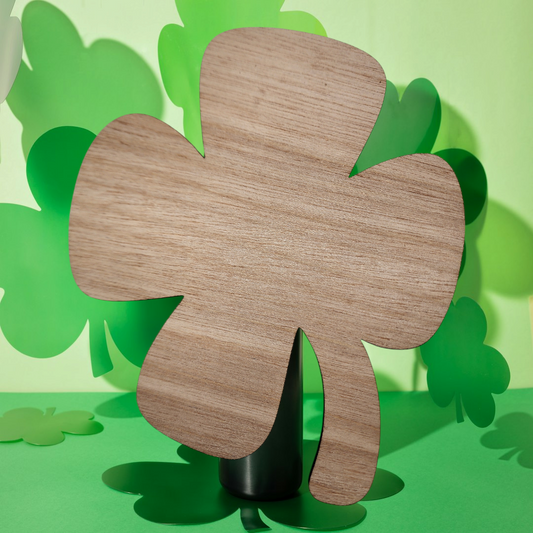 Hang It Up Co - Four Leaf Clover Wooden Blank - Door Hanger Blank - Interchangeable Door Hanger Blank