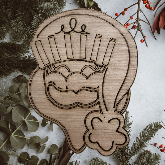 Hang It Up Co - Santa Wooden Blank - Santa Door Hanger Blank
