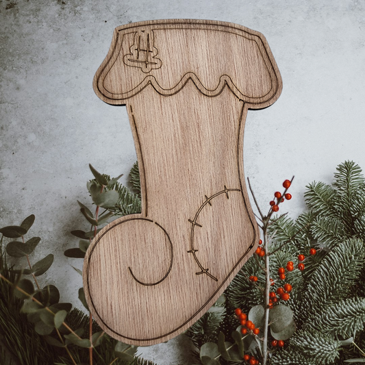 Hang It Up Co - Stocking Door Hanger Blank - Blank Door Hanger Cutout -  Door Hanger Blank - Christmas Door Hanger Blank  - Holiday Door Hanger Blank
