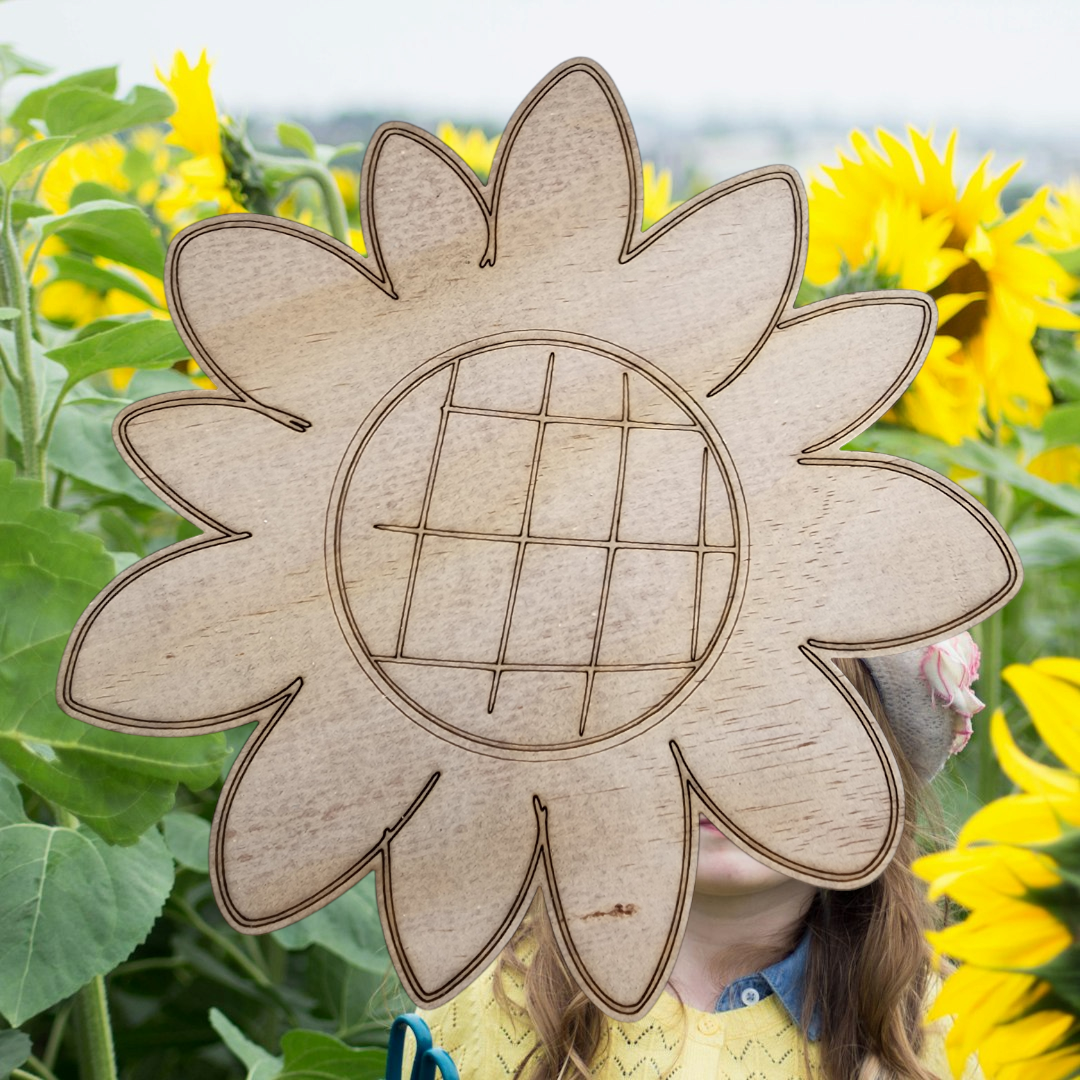 Hang It Up Co - Sunflower Hanger Blank - Blank Door Hanger Cutout -  Door Hanger Blank - Summer Door Hanger Blank 
