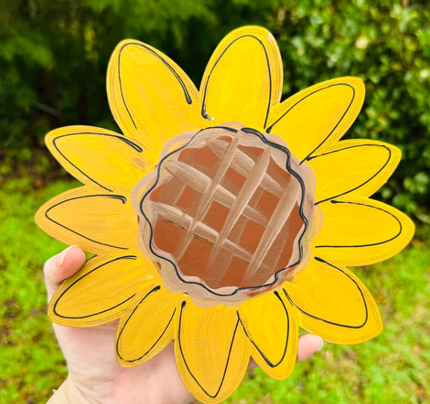 Hang It Up Co - Sunflower Hanger Blank - Blank Door Hanger Cutout -  Door Hanger Blank - Summer Door Hanger Blank 