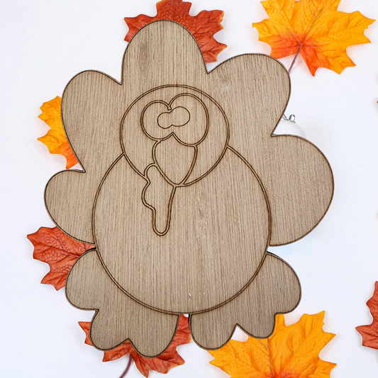 Hang It Up Co - Turkey Thanksgiving Door Hanger Blank - Blank Door Hanger Cutout - Interchangeable Door Hanger Blank