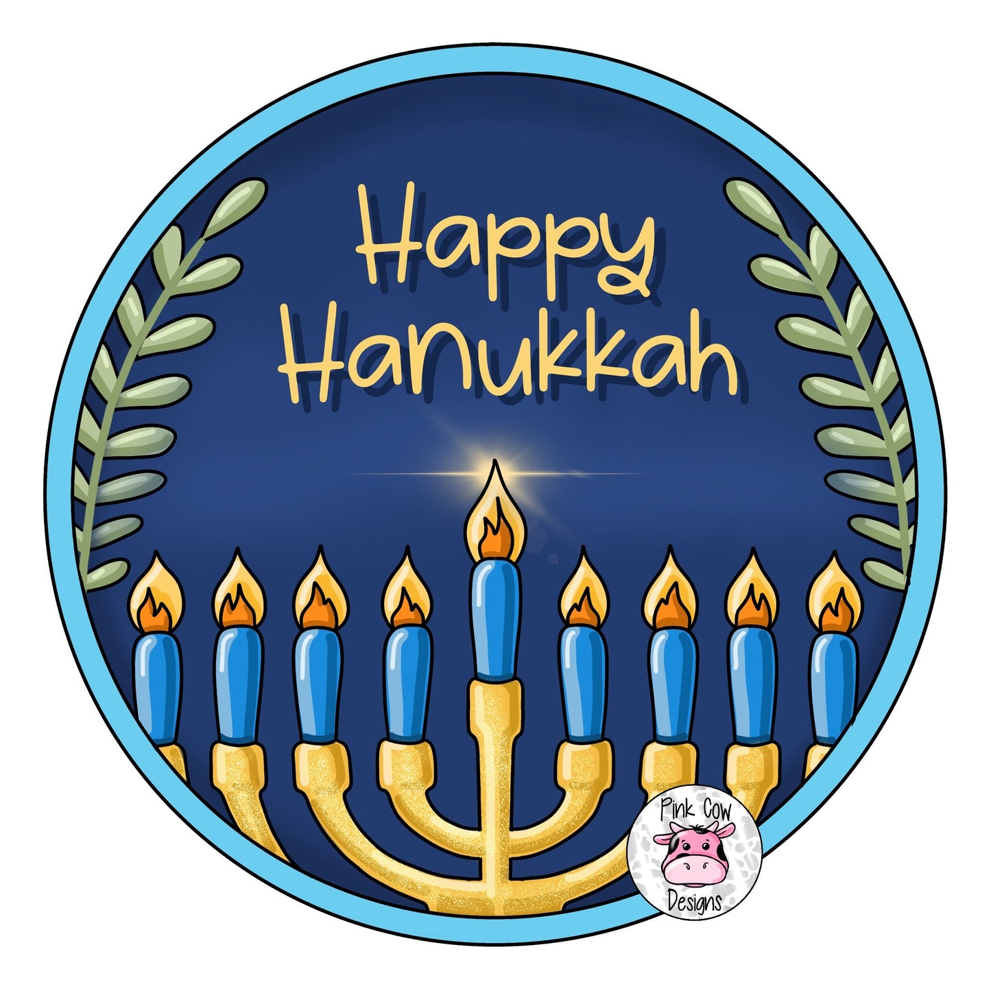 Happy Hanukkah Round (PC036O)