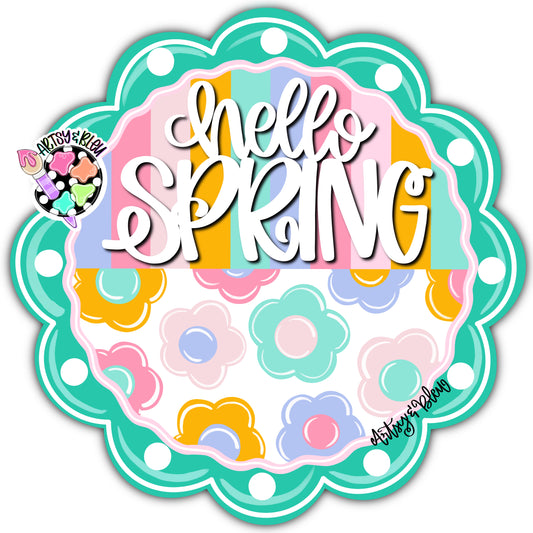 3D Hello Spring Round (AB208-3D)