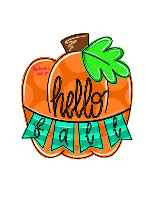 Hello Fall Pumpkin (RL023)