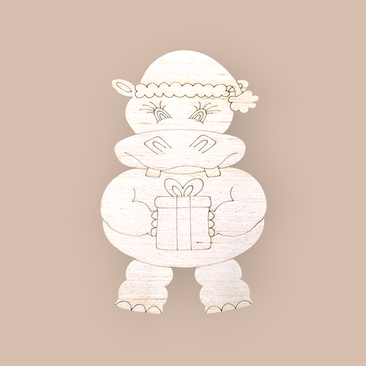 Christmas Hippo (KW012O)