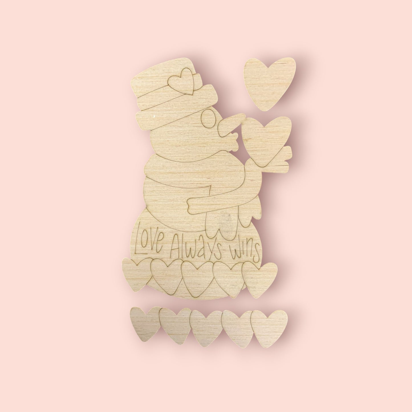 3D Kissing Snowman (KW130-3D)