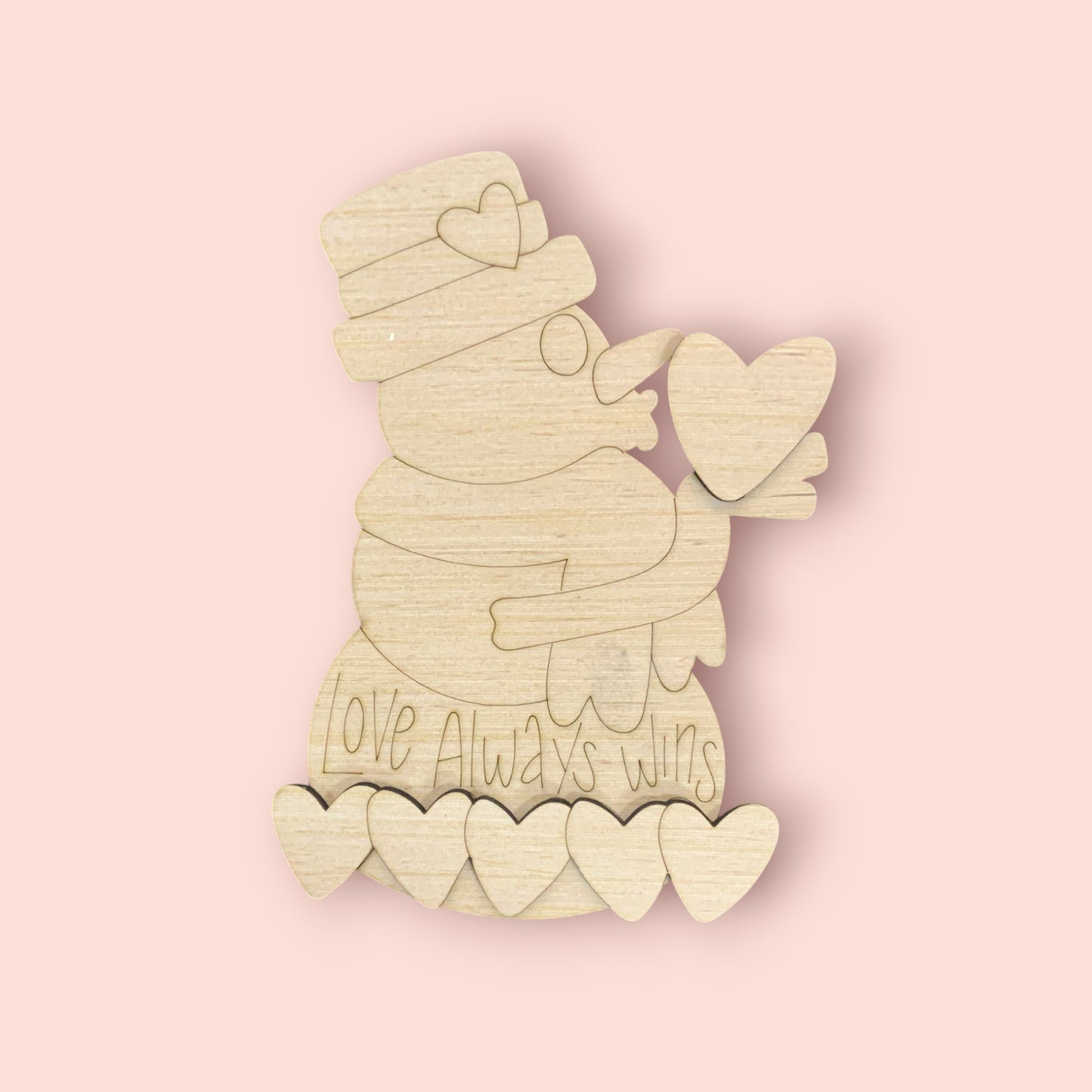 3D Kissing Snowman (KW130-3D)