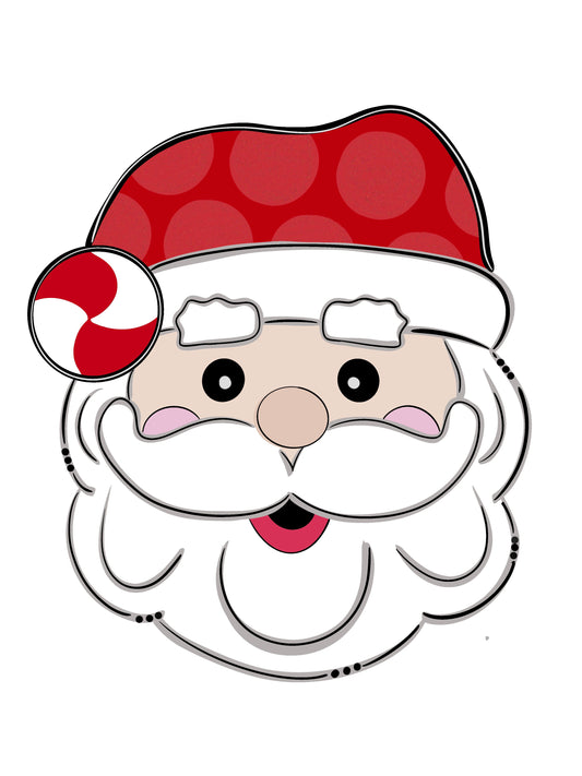 Peppermint Santa Ornament (RA134O)