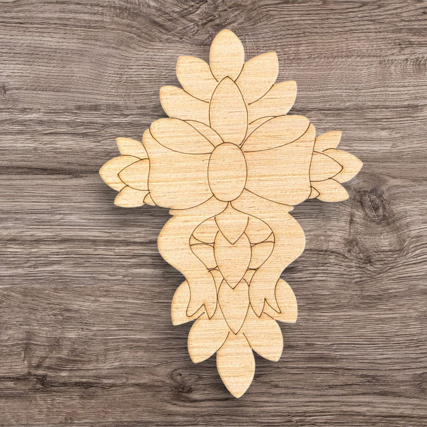 Leafy Cross With Bow (RA153)