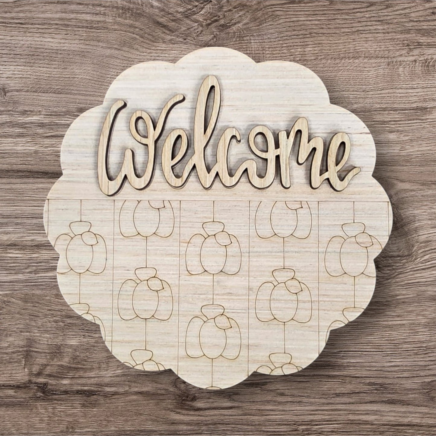 3D Welcome Pumpkin Scallop (RL207-3D)