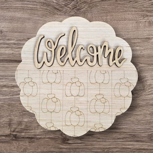 3D Welcome Pumpkin Scallop (RL207-3D)