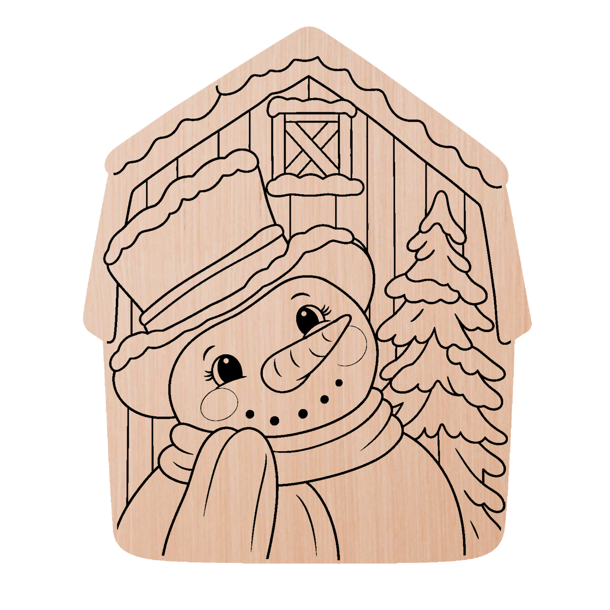 Snowy Barn Snowman (DD092)