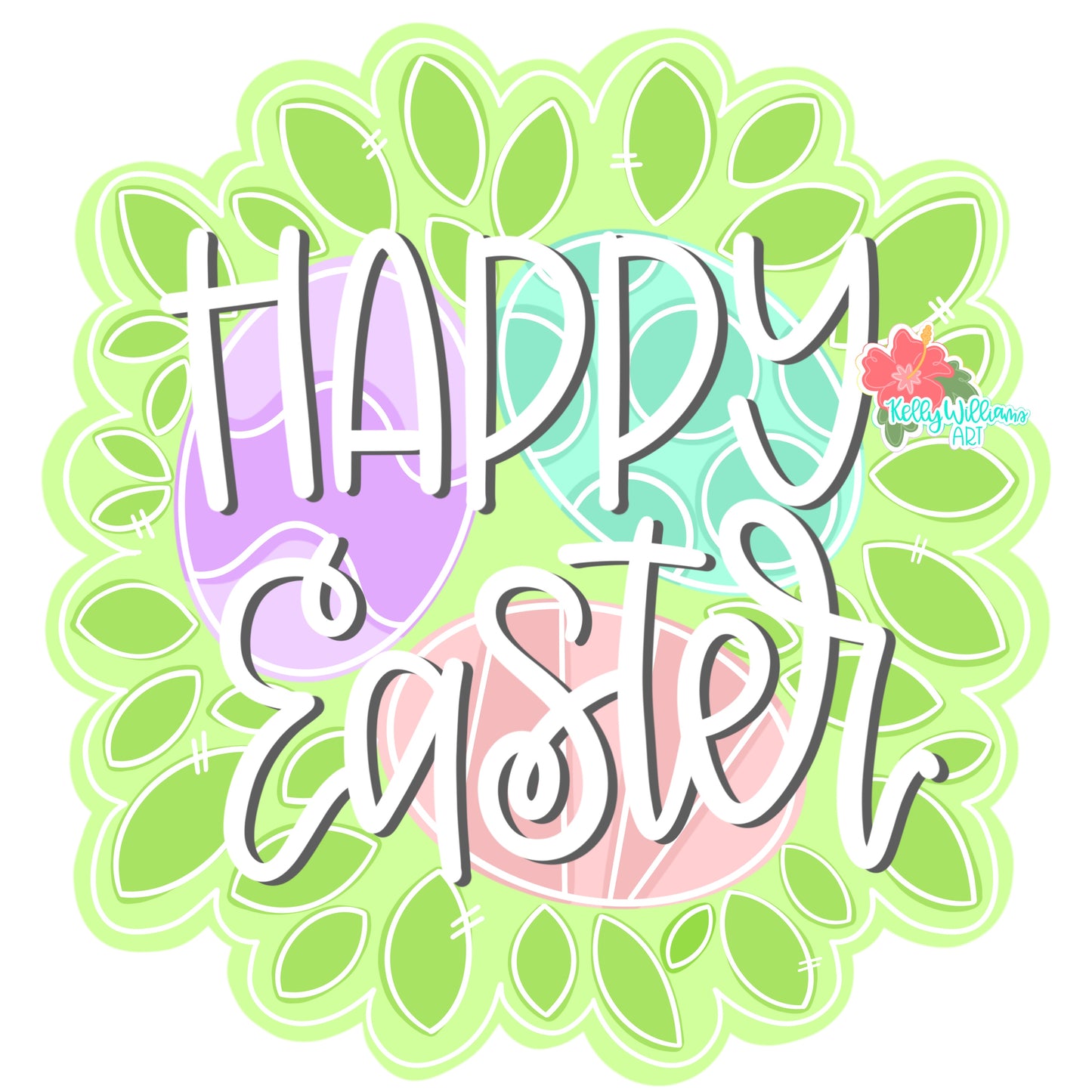 3D Happy Easter Eggs (KA065-3D)