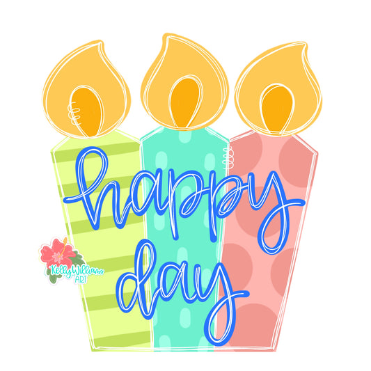 3D Happy Day Birthday Candles (KA085-3D)