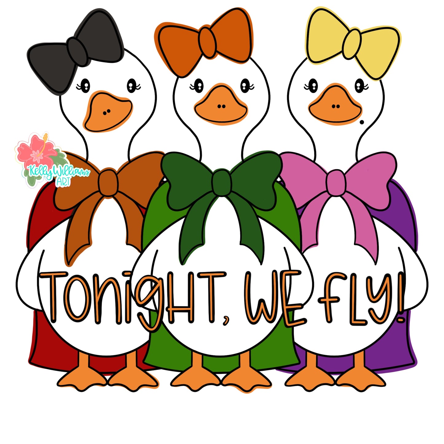 3D Tonight We Fly Porch Goose Trio (KA102-3D)