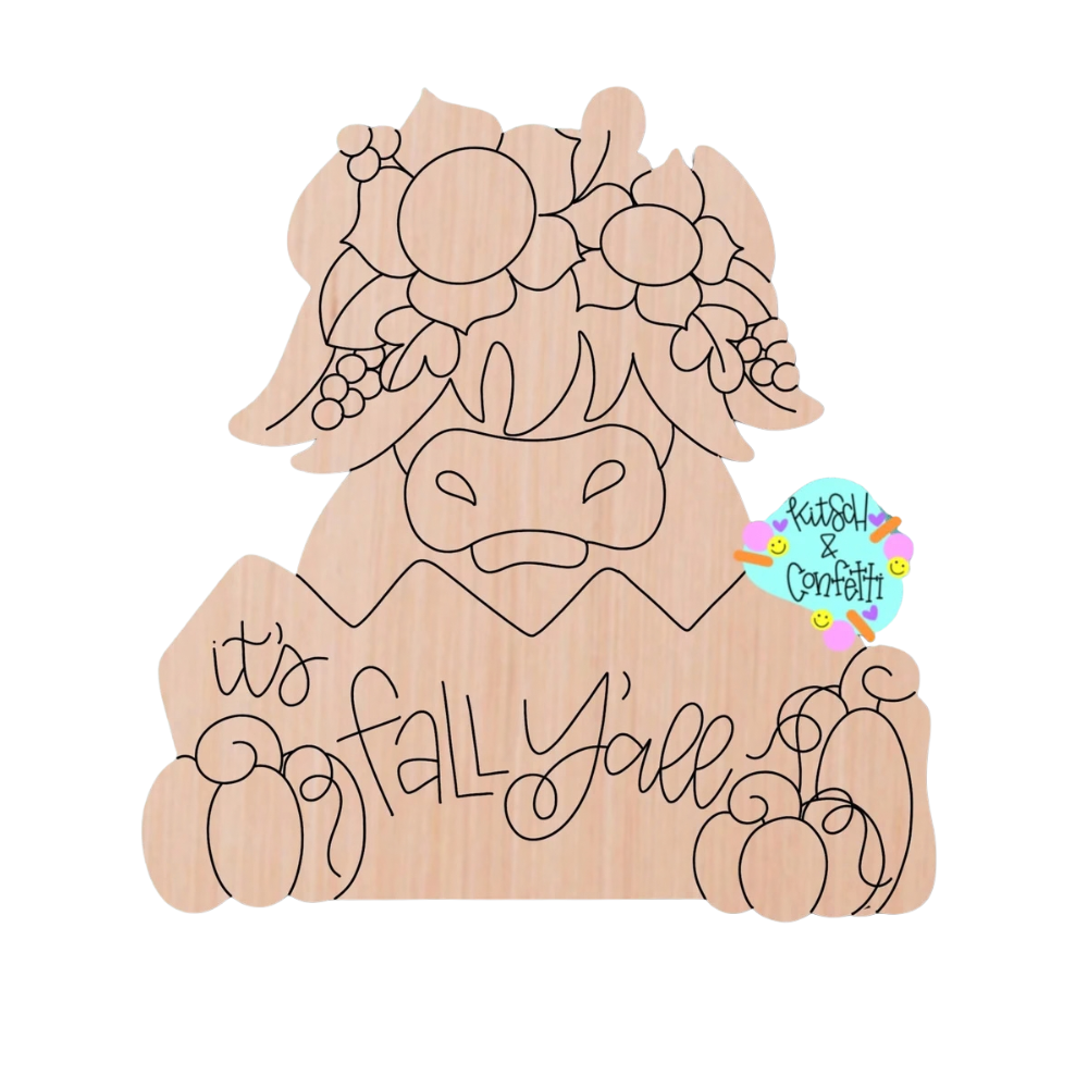 Fall Highland Cow (KC026)