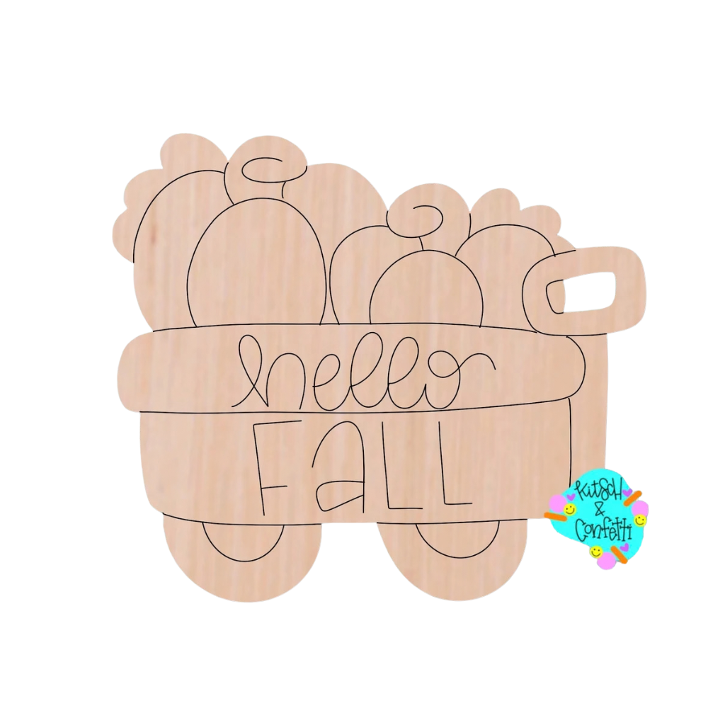 Pumpkin Hello Fall Wagon (KC062)