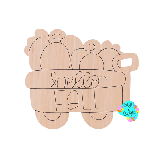 Pumpkin Hello Fall Wagon (KC062)
