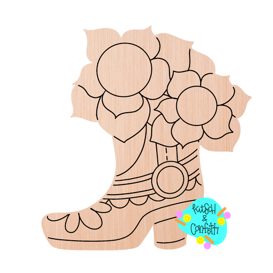 Sunflower Cowboy Boot (KC072)