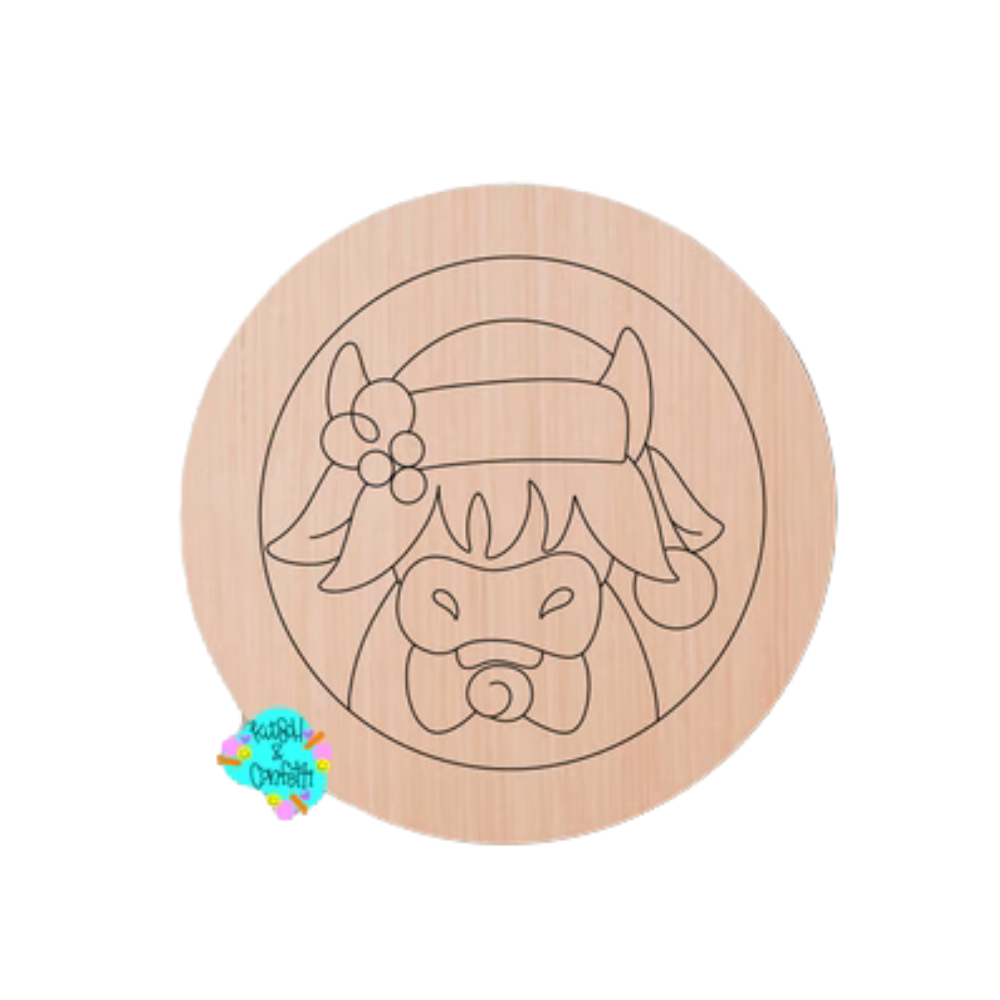 Holiday Highland Cow Ornament (KC086-O)