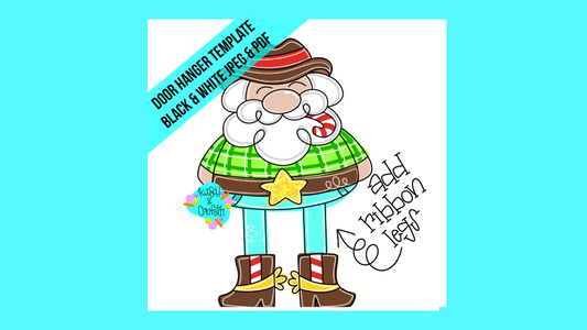Ribbon Leg Cowboy Santa (KC095)