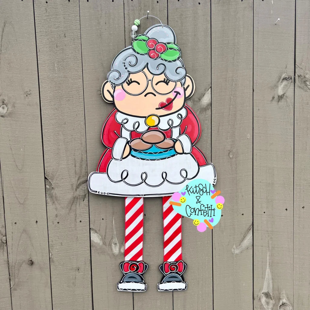 Ribbon Leg Mrs. Claus Ornament (KC098-O)
