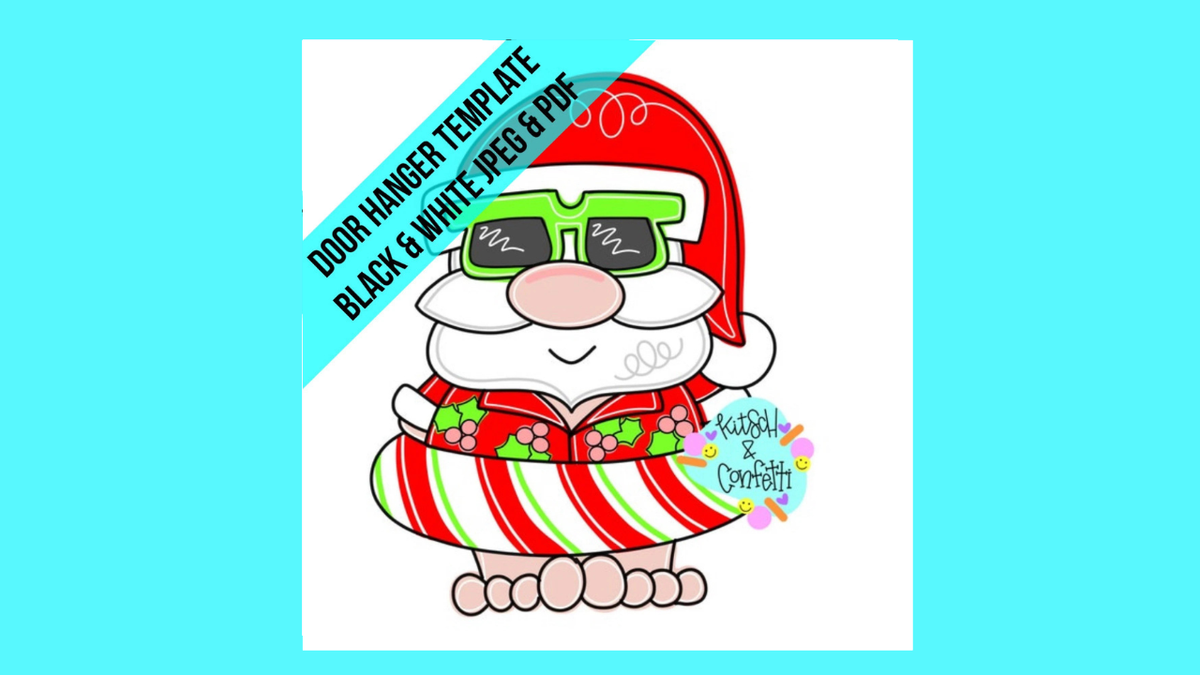 Beach Santa Ornament (KC100-O)